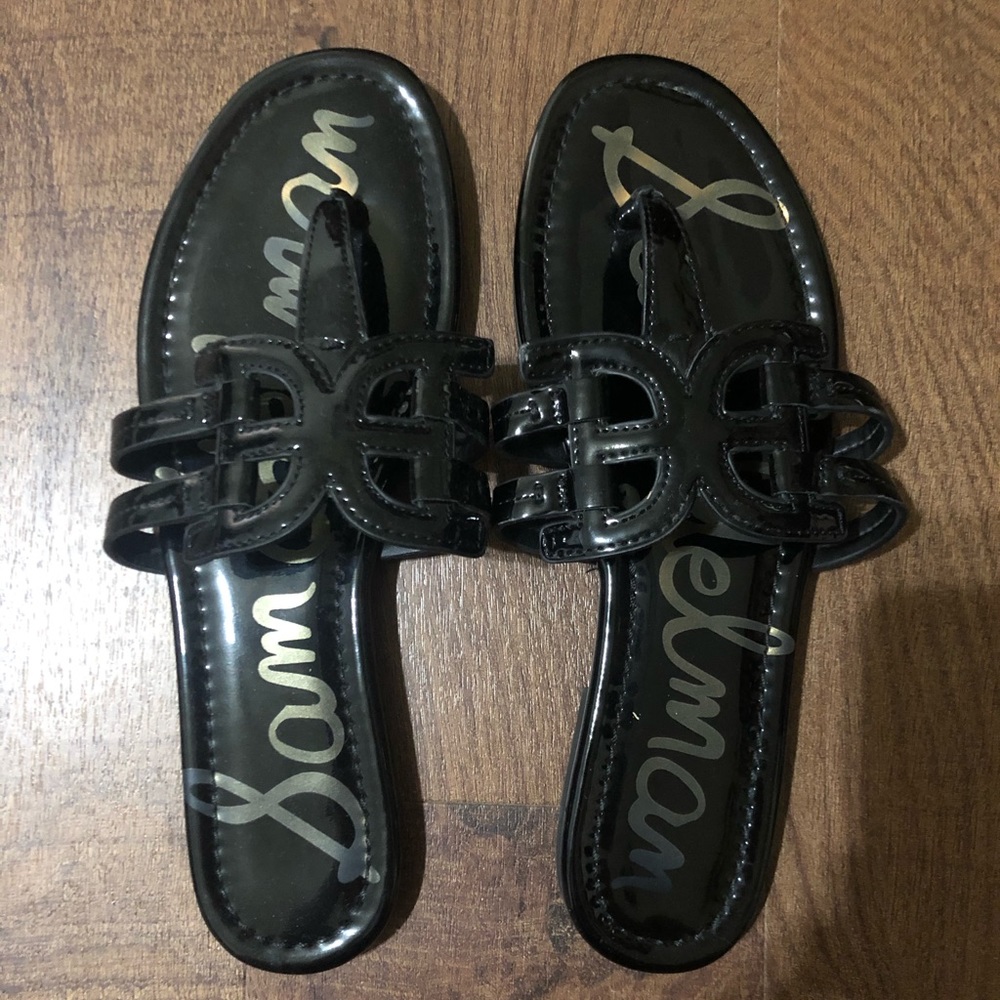 Sam Edelman Cara patent black sandals